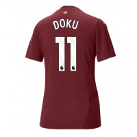 Camiseta Manchester City Jeremy Doku #11 Tercera Equipación para mujer 2024-25 manga corta